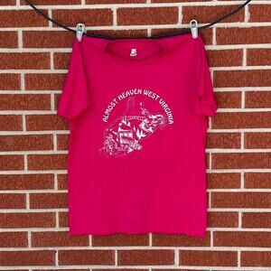 Vintage 80s almost heaven west virginia tourist single stitch shirt